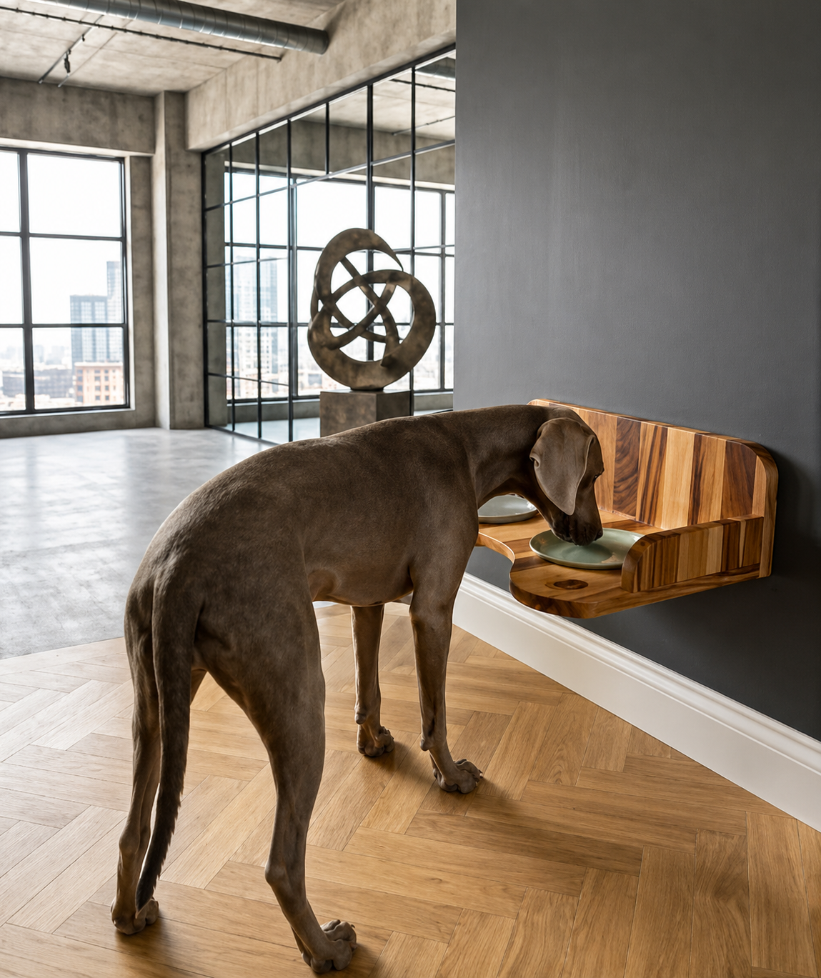 Design4MyDog Premium Hundestation – ATRIUM aus Eiche