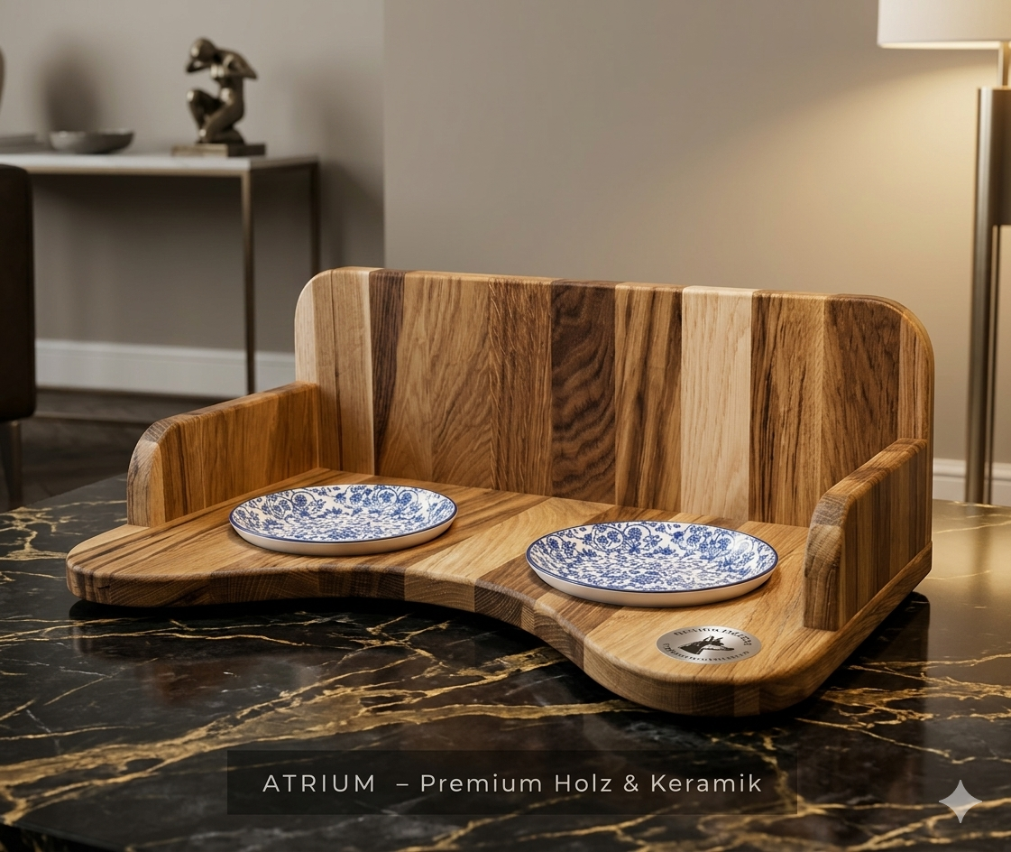 ATRIUM Hundestation aus Eiche – Marmoroptik